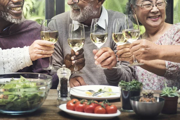 Senior pensioen ontmoeten — Stockfoto