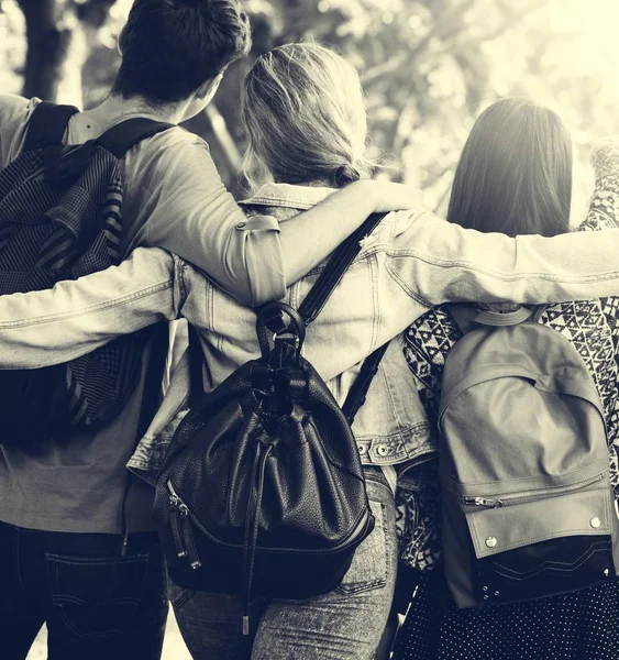 Young people bonding hands — Stock Photo, Image