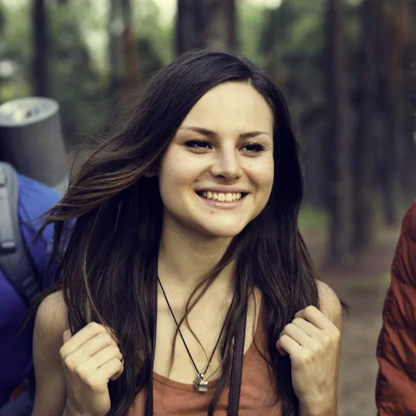 Young female backpacker — Stock Photo, Image