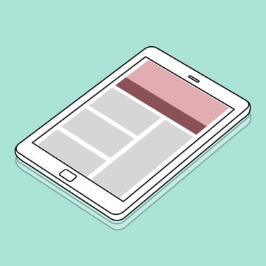 Web tasarım şablonu dijital tablet