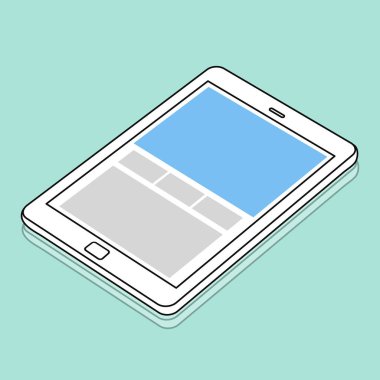 Web tasarım şablonu dijital tablet