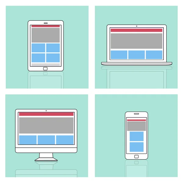 Web design template dispositivi digitali — Foto Stock