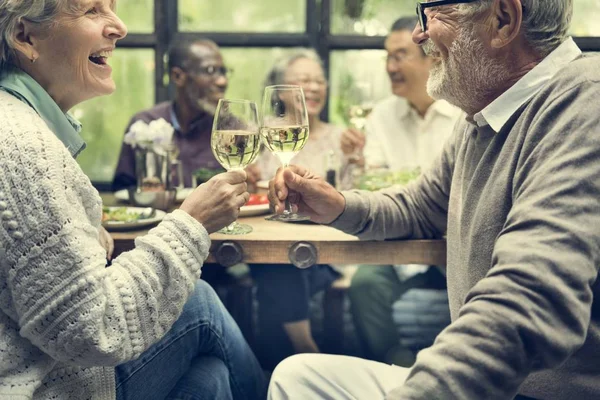 Grupa seniorów emerytalne Meetup — Zdjęcie stockowe