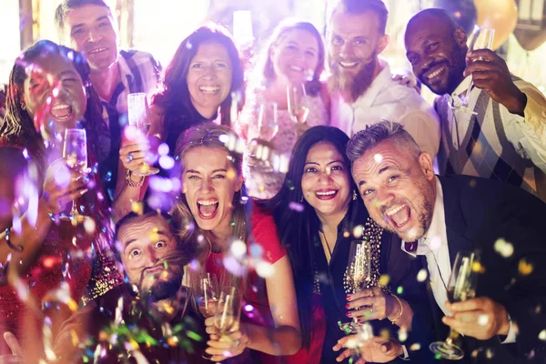 Amigos no conceito de festa — Fotografia de Stock