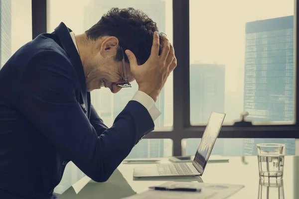 Stressful Businessman working — Stock Photo, Image