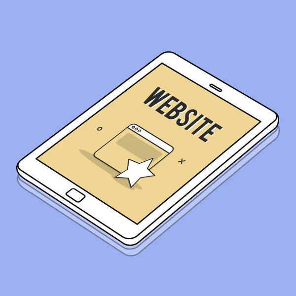Web design šablonu digitální tablet — Stock fotografie