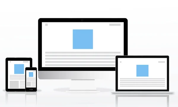 Web design šablonu digitálních zařízení — Stock fotografie