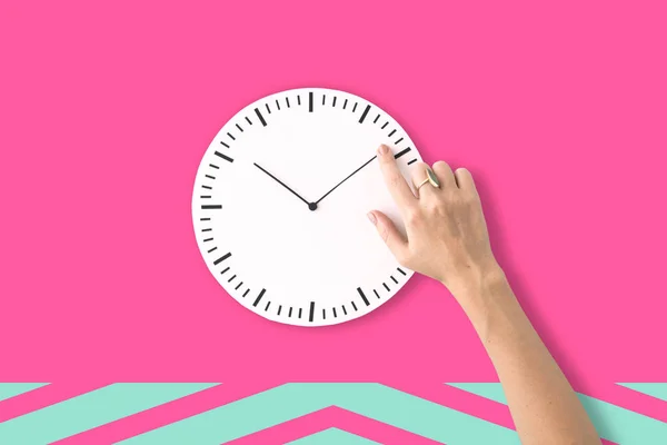 Horloge Temps et Cercle Ponctuel — Photo
