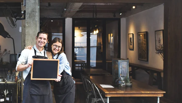 stock image Baristas resting near Coffee Shop