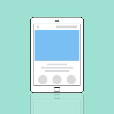 Web tasarım şablonu dijital tablet