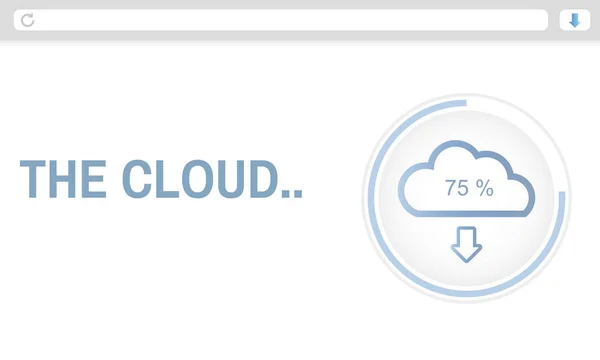 Testo grafico e concetto di cloud — Foto Stock