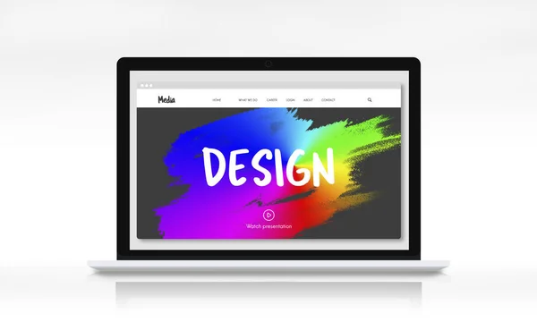 Web design mall laptop — Stockfoto