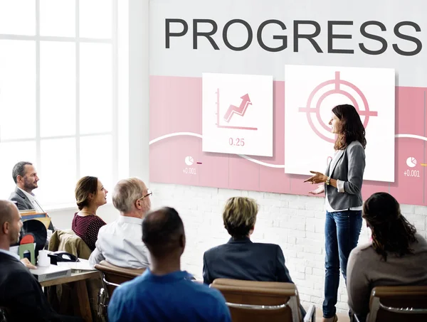 Business people on presentation — Stock Photo, Image