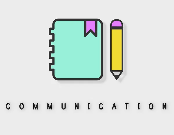 Texte graphique et concept de communication — Photo