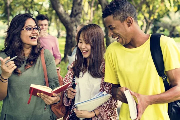 Cheerful Students have fun — Stock Photo, Image