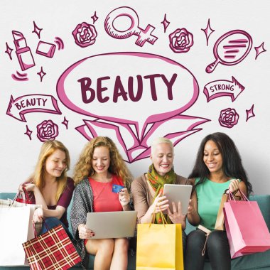 kadın arkadaşlar koltukta oturur 