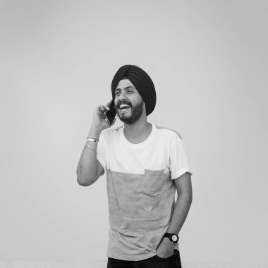 Türban yakışıklı Hint adam