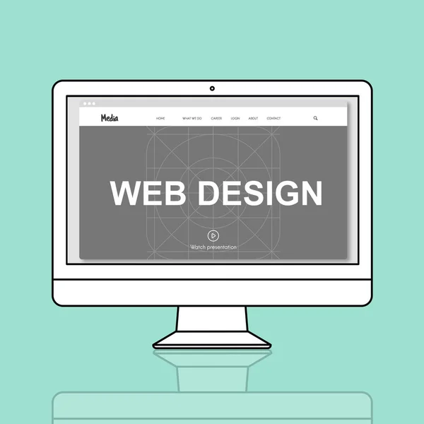 Web design mall monitor — Stockfoto