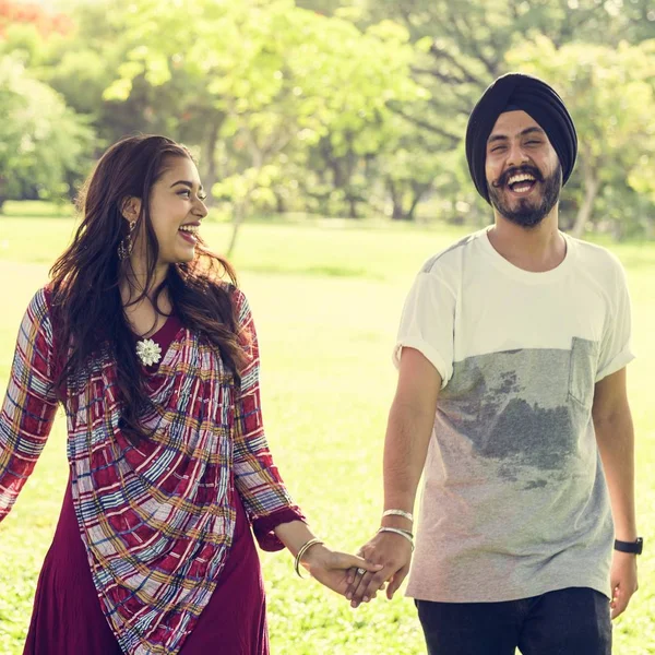 印度对快乐的夫妻 — 图库照片