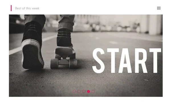 Man rit op Skateboard — Stockfoto