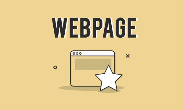 Texto Gráfico y Concepto de Página Web — Foto de Stock