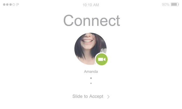Beszélgetés-ban skype alkalmazás — Stock Fotó