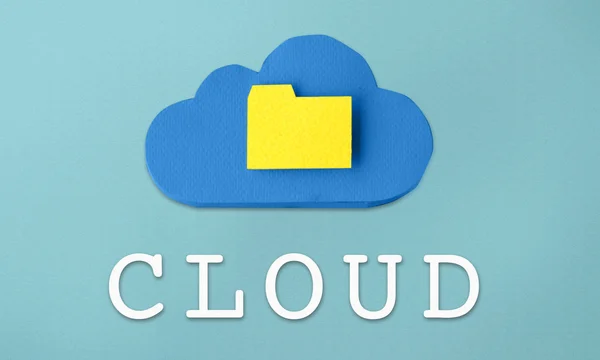 Testo grafico e concetto di cloud — Foto Stock