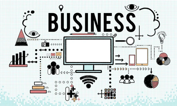 Grafik metin ve iş kavramı