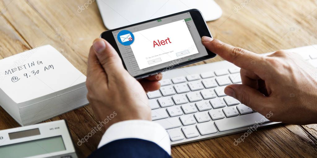 businessman using smartphone