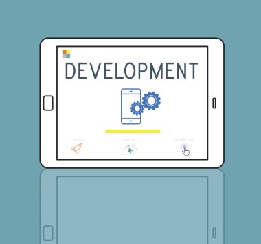 Web tasarım şablonu dijital tablet