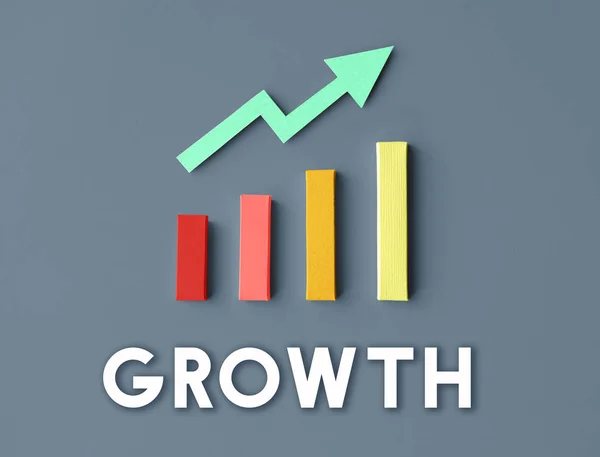 Graf růstu úspěch koncepce — Stock fotografie