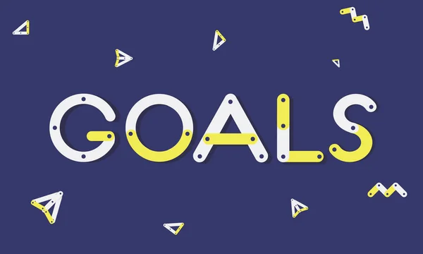 Graphic Text and Goals Concept — Stock Photo, Image