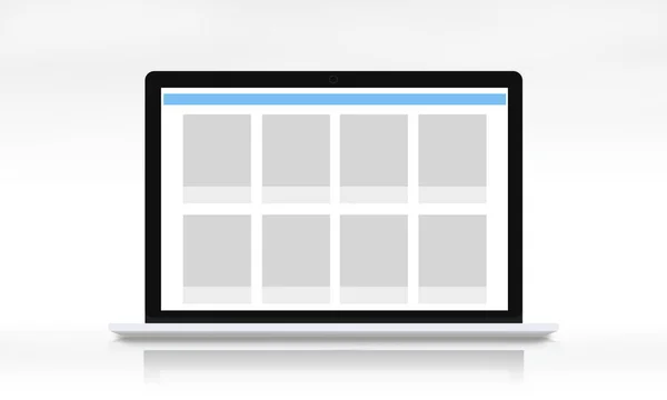 Web 设计模板笔记本电脑 — 图库照片