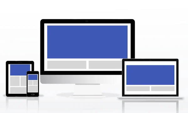 Web design šablonu digitálních zařízení — Stock fotografie