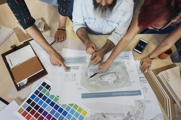 Architects working on the project — Stock Photo, Image