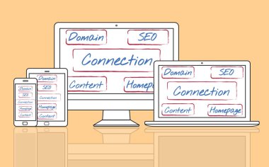 Web tasarım şablonu dijital cihazlar
