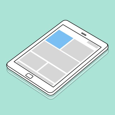 Web tasarım şablonu dijital tablet