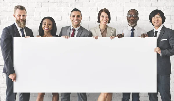 Persone Holding Information Board — Foto Stock