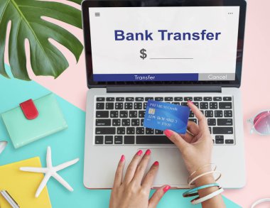 Online alış-veriş yaz konsepti