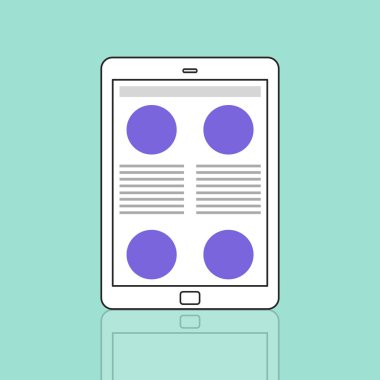 Web tasarım şablonu dijital tablet