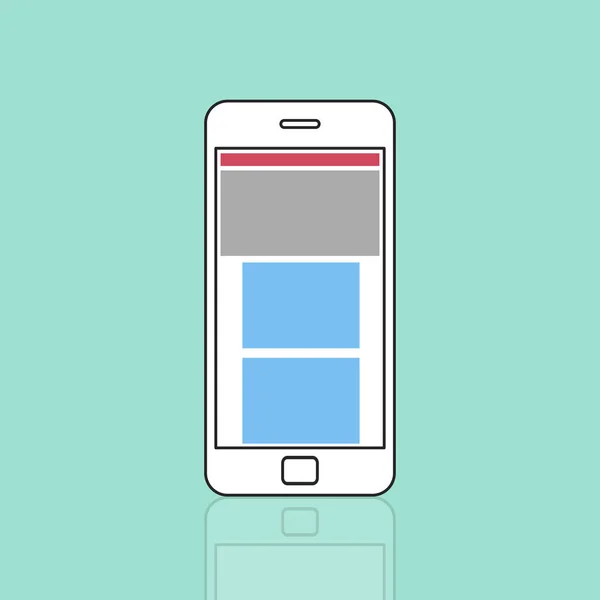 Шаблон веб-дизайну мобільного телефону — стокове фото