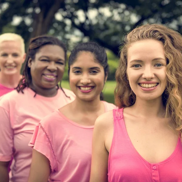 Women Support Breast Cancer — Stock Photo, Image