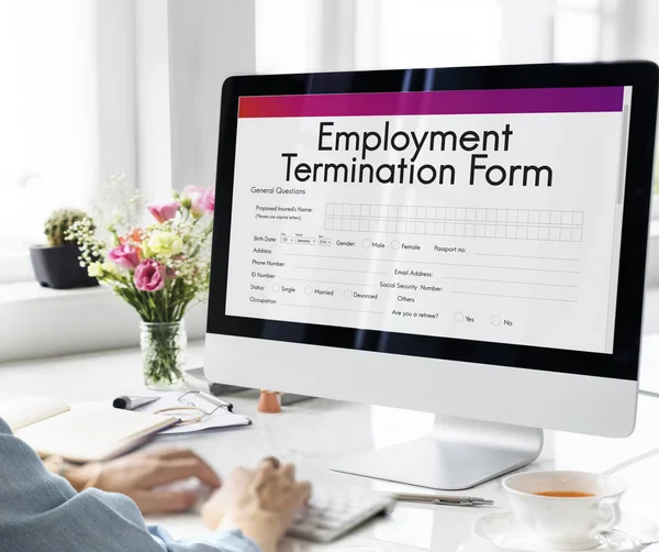 Woman working with computer — Stock Photo, Image