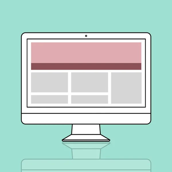 Web design template monitor — Stock Photo, Image