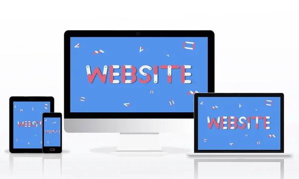 Perangkat digital templat desain web — Stok Foto