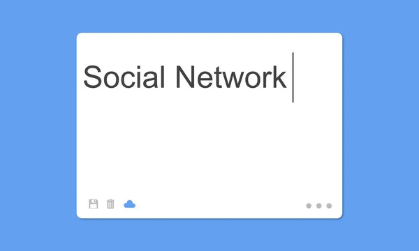 Grafische tekst en sociaal netwerk Concept — Stockfoto