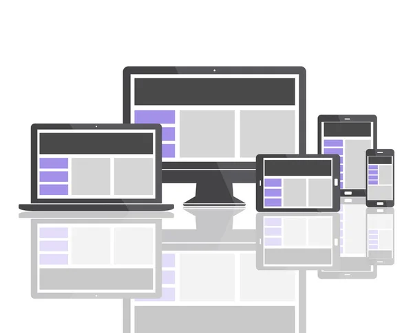 Web design mall digitala enheter — Stockfoto