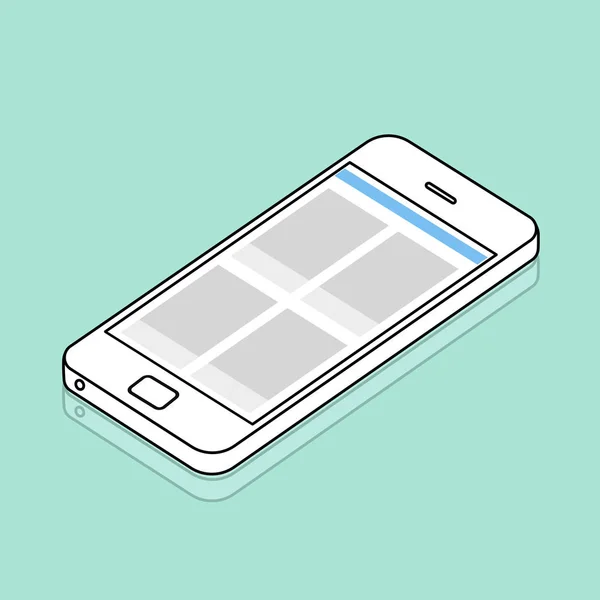 Шаблон веб-дизайна мобильного телефона — стоковое фото