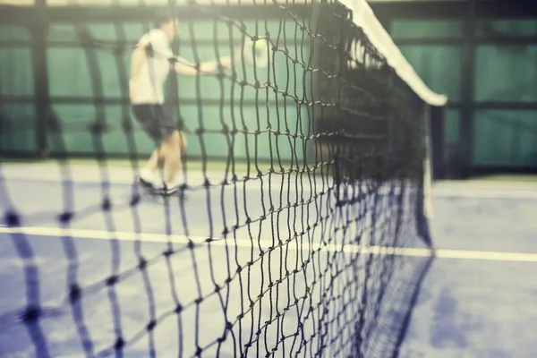 Player in tennis court — Stock Photo, Image