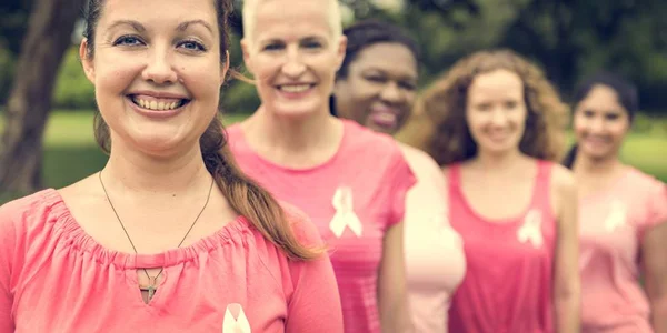 Women Support Breast Cancer — Stock Photo, Image